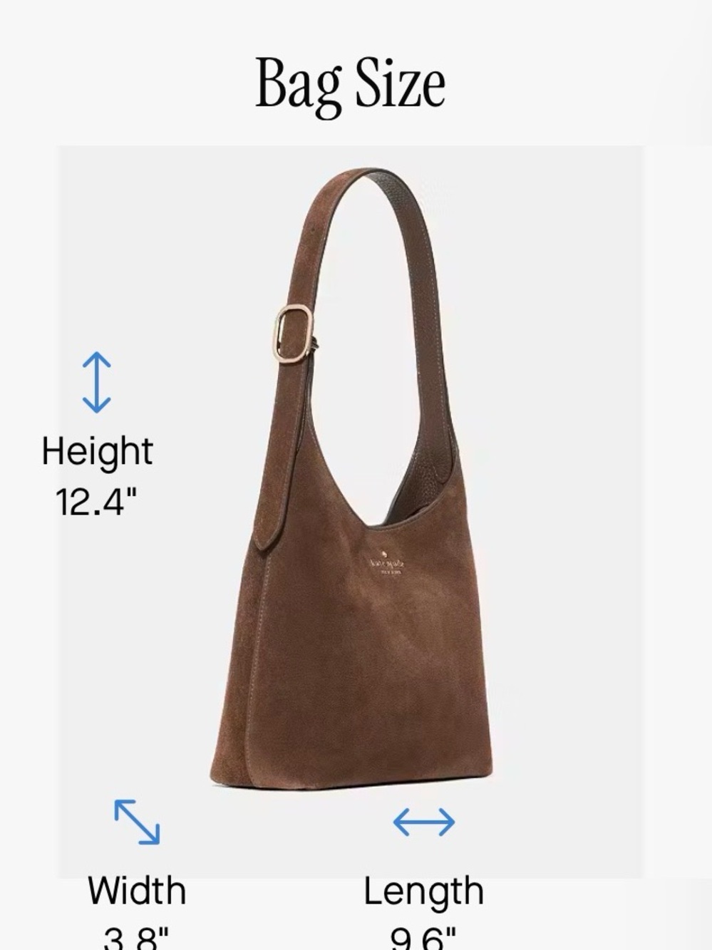 Kate Spade New York Burgundy Suede Hobo Shoulder Bag | Genuine Leather Trim - Picture 9 of 10